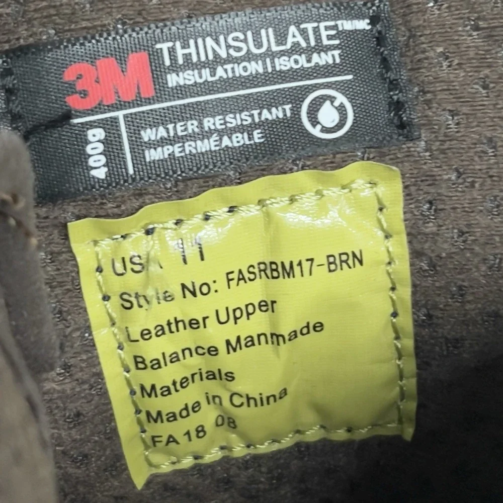 Field & Stream HydroProof Ultra 400g Thinsulate Waterproof Boots Men's 11 Brown